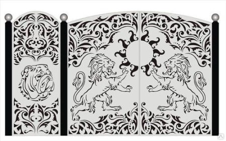 Резной металлический забор