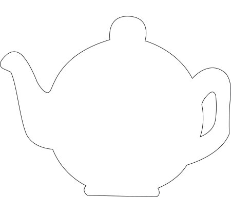 Чайник трафарет для вырезания