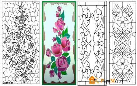 Трафареты для витражной росписи по стеклу