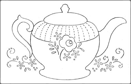 Чайник раскраска