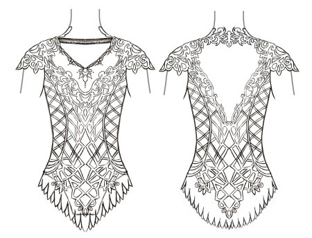 Раскрашивание купальника для художественной