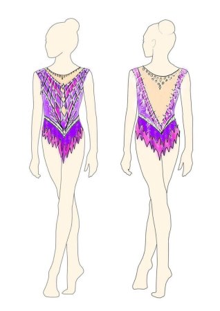 Эскизы купальников для художественной гимнастики