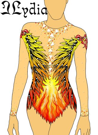 Разрисовка купальника для художественной гимнастики