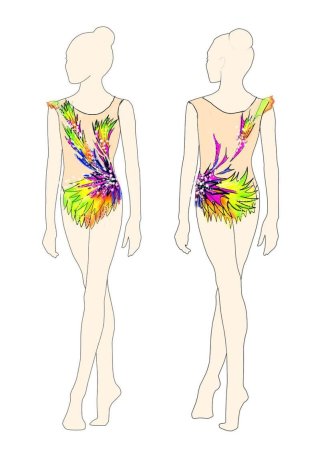 Модель для эскиза купальника для художественной гимнастики