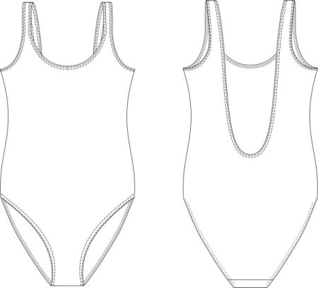 Лекало детского купальника