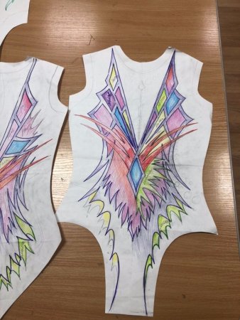 Макет купальника для художественной