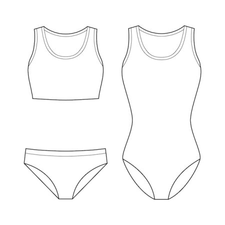 Раскраска купальник