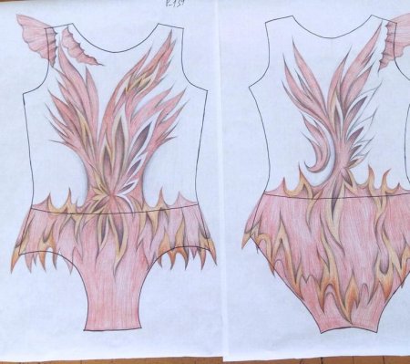 Макет купальника для художественной