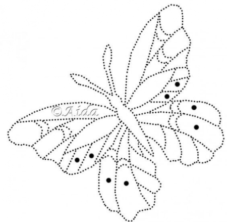 Трафарет бабочки для вышивания