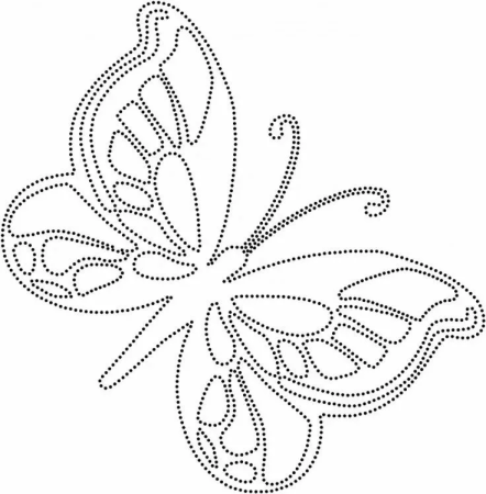 Трафарет бабочки для вышивания