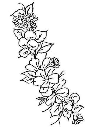 Тату вьющиеся цветы