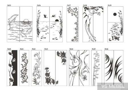 Рисунок на дверце шкафа