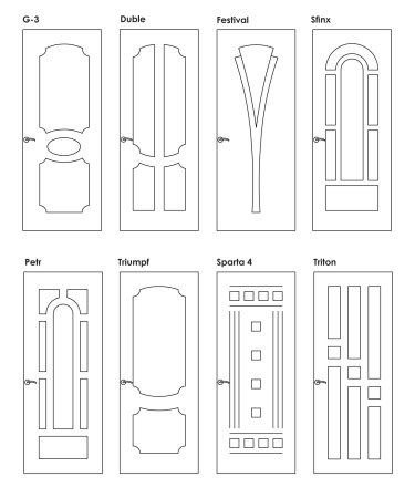 Чертежи межкомнатных дверей из МДФ