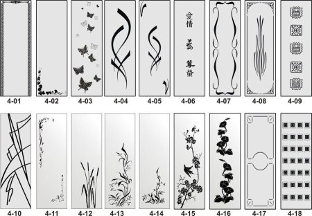 Шкафы с узорами на дверях
