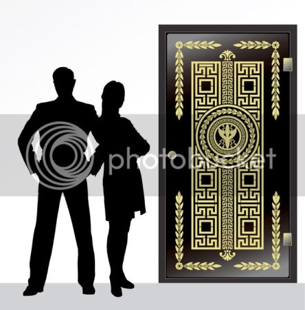 Трафарет на дверь входную