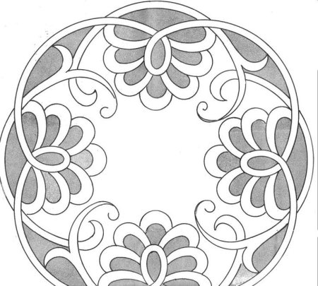 Трафарет кружева Ришелье