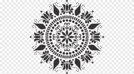 Мандала трафарет