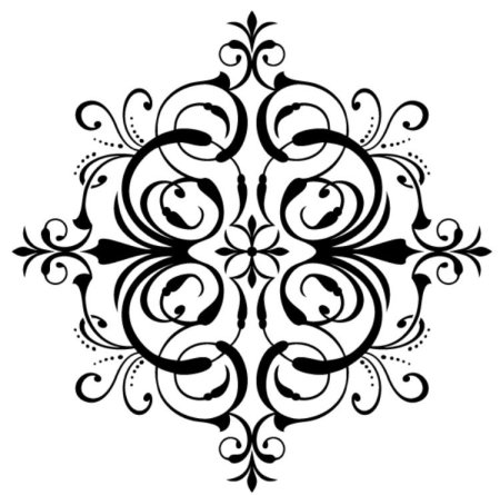 Симметричный цветочный орнамент