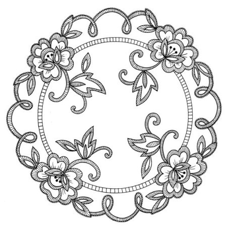 Круглый орнамент для выжигания