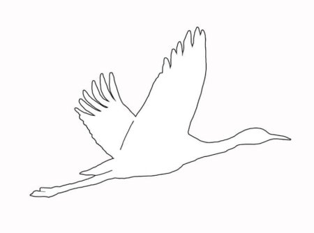 Журавли трафарет