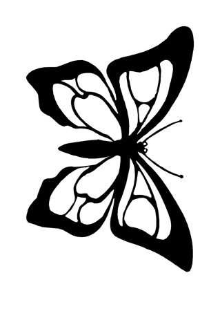 Бабочка контур