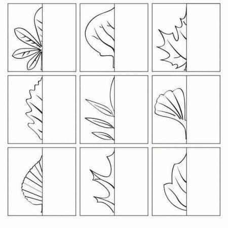 Задания для детей дорисуй вторую половину