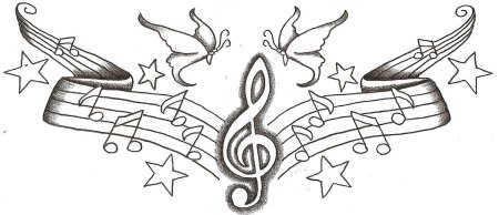 Музыкальный рисунок карандашом