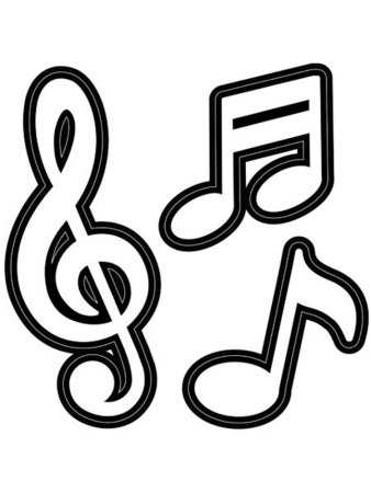 Нотки трафарет