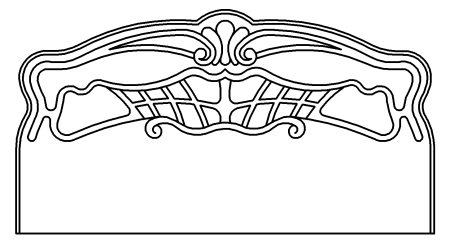 Резная кровать вектор