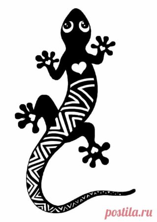 Геккон Маори тату