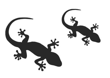 Трафарет ящерицы для стен