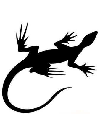 Трафарет ящерицы