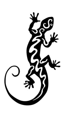 Трафарет ящерицы для стен