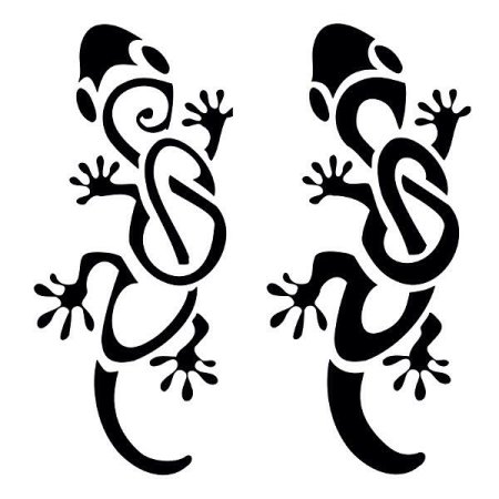 Тату ящерица трайбл