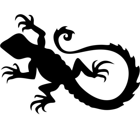 Трафарет ящерицы