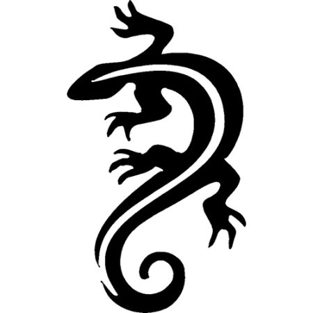 Саламандра трафарет