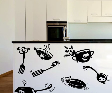 Трафареты для кухни на стену