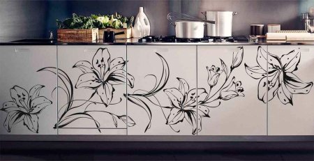 Виниловые наклейки на кухонный гарнитур