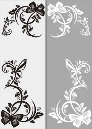 Пескоструй цветочный узор