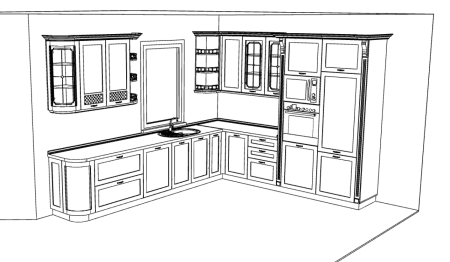 Эскиз для рисования кухни