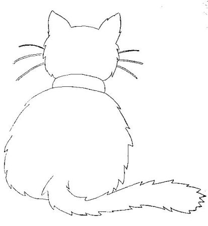 Трафарет кота на окно