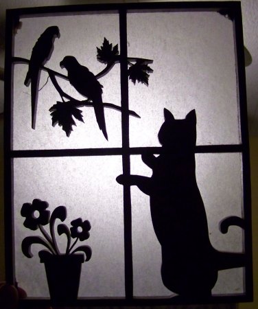 Украшения на окна коты