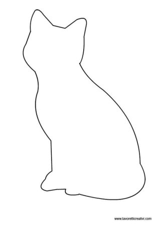 Трафарет кошки для вырезания