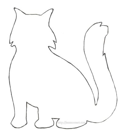 Трафарет кошки для рисования