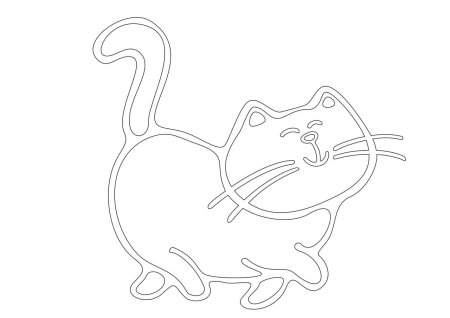 Трафарет кота для вырезания