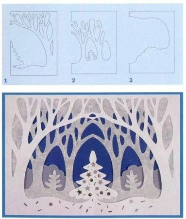 Вытынанки новогодние объемные