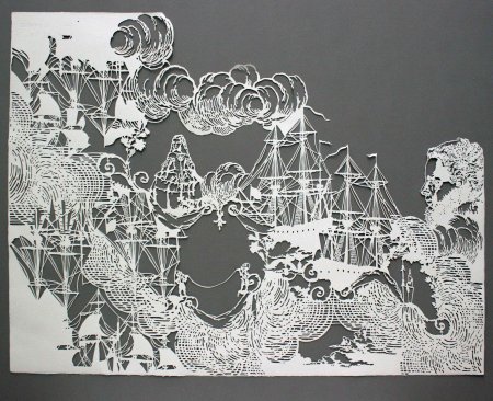 Сложное вырезание из бумаги