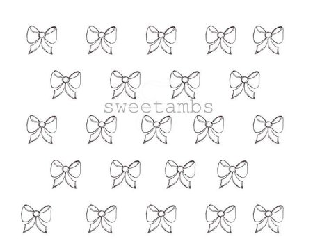 Трафарет маленьких бантиков