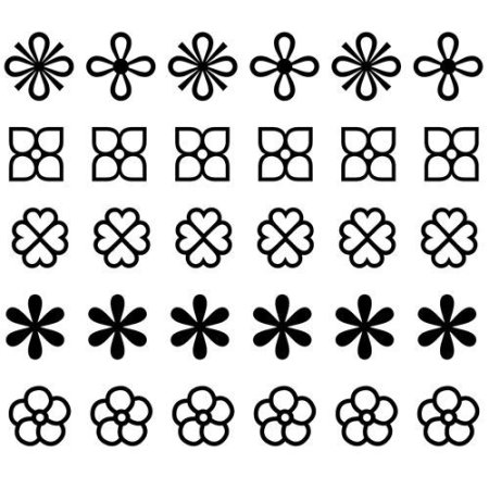 Трафарет цветочки для торта из шоколада