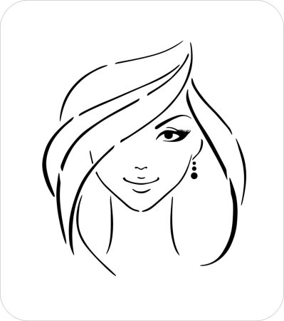 Лицо девочки трафарет для торта